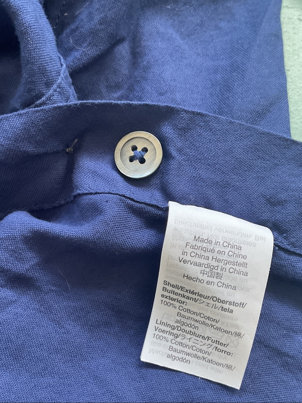 Madewell Navy Button-Trim 100% Cotton A-Line Skirt - Picture 6 of 11